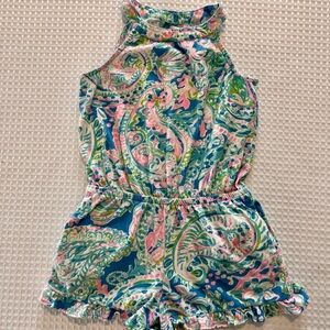 Lilly Pulitzer Colorful Paisley Kids Romper Size Small 4-5